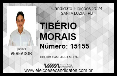 Candidato TIBÉRIO MORAIS 2024 - SANTA LUZIA - Eleições