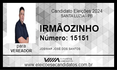 Candidato IRMÃOZINHO 2024 - SANTA LUZIA - Eleições