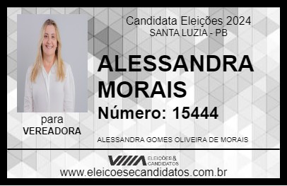 Candidato ALESSANDRA MORAIS 2024 - SANTA LUZIA - Eleições