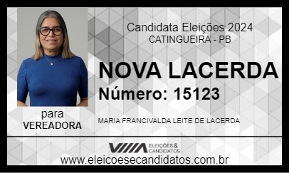 Candidato NOVA LACERDA 2024 - CATINGUEIRA - Eleições