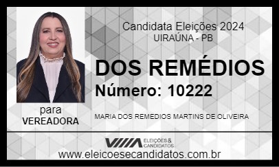 Candidato DOS REMÉDIOS 2024 - UIRAÚNA - Eleições