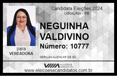 Candidato NEGUINHA VALDIVINO 2024 - UIRAÚNA - Eleições