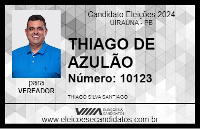 Candidato THIAGO DE AZULÃO 2024 - UIRAÚNA - Eleições