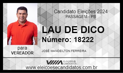 Candidato LAU DE DICO 2024 - PASSAGEM - Eleições