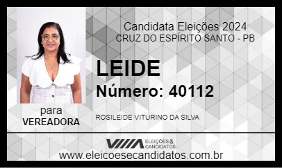 Candidato LEIDE 2024 - CRUZ DO ESPÍRITO SANTO - Eleições