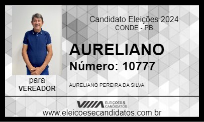 Candidato AURELIANO 2024 - CONDE - Eleições