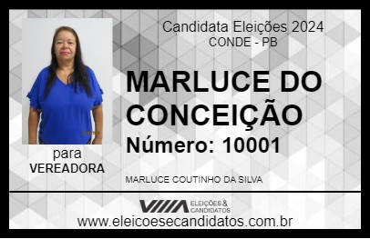 Candidato MARLUCE DO CONCEIÇÃO 2024 - CONDE - Eleições