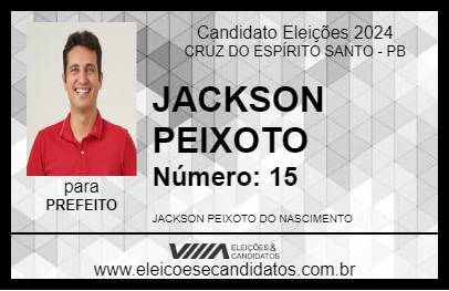 Candidato JACKSON PEIXOTO 2024 - CRUZ DO ESPÍRITO SANTO - Eleições