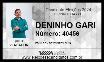 Candidato DENINHO GARI 2024 - PIRPIRITUBA - Eleições