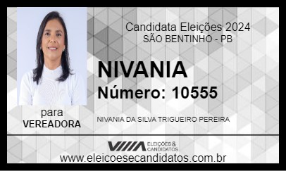 Candidato NIVANIA 2024 - SÃO BENTINHO - Eleições