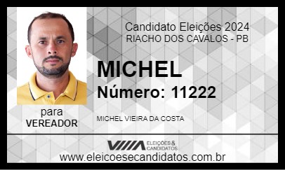 Candidato MICHEL 2024 - RIACHO DOS CAVALOS - Eleições