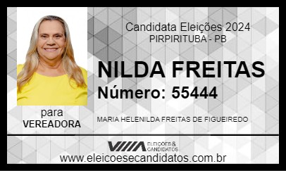 Candidato NILDA FREITAS 2024 - PIRPIRITUBA - Eleições