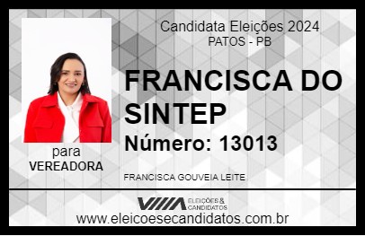 Candidato FRANCISCA DO SINTEP 2024 - PATOS - Eleições