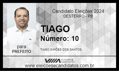 Candidato TIAGO 2024 - DESTERRO - Eleições