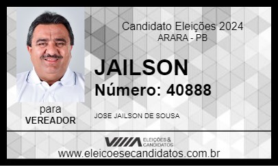 Candidato JAILSON 2024 - ARARA - Eleições