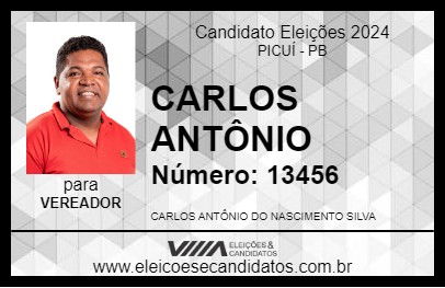 Candidato CARLOS ANTÔNIO 2024 - PICUÍ - Eleições