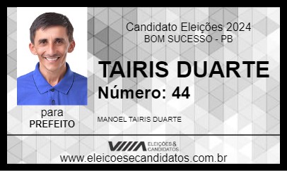 Candidato TAIRIS DUARTE 2024 - BOM SUCESSO - Eleições