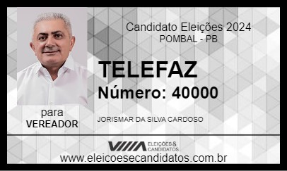 Candidato TELEFAZ 2024 - POMBAL - Eleições