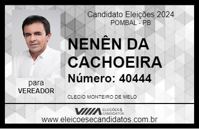 Candidato NENÉM DA CACHOEIRA 2024 - POMBAL - Eleições