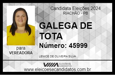 Candidato GALEGA DE TOTA 2024 - RIACHÃO - Eleições