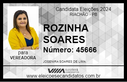 Candidato ROZINHA SOARES 2024 - RIACHÃO - Eleições