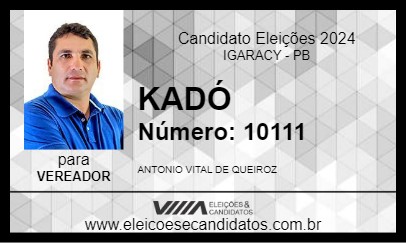 Candidato KADÓ 2024 - IGARACY - Eleições