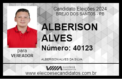 Candidato ALBERISON ALVES 2024 - BREJO DOS SANTOS - Eleições