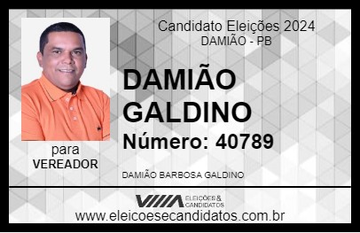 Candidato DAMIÃO GALDINO 2024 - DAMIÃO - Eleições