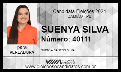 Candidato SUENYA SILVA 2024 - DAMIÃO - Eleições