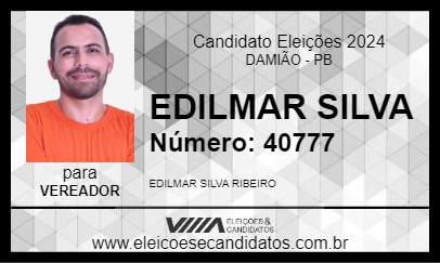 Candidato EDILMAR SILVA 2024 - DAMIÃO - Eleições