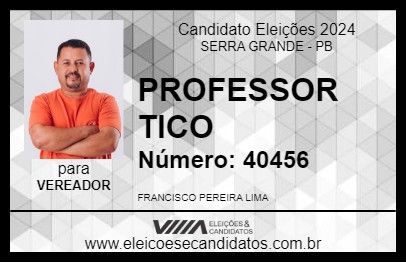 Candidato PROFESSOR TICO 2024 - SERRA GRANDE - Eleições