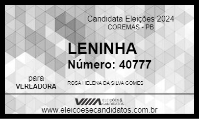 Candidato LENINHA 2024 - COREMAS - Eleições