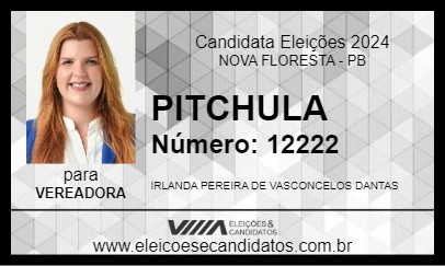 Candidato PITCHULA 2024 - NOVA FLORESTA - Eleições