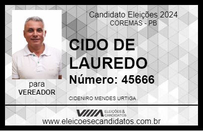 Candidato CIDO DE LAUREDO 2024 - COREMAS - Eleições