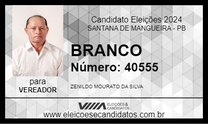 Candidato BRANCO 2024 - SANTANA DE MANGUEIRA - Eleições