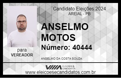 Candidato ANSELMO MOTOS 2024 - AREIAL - Eleições