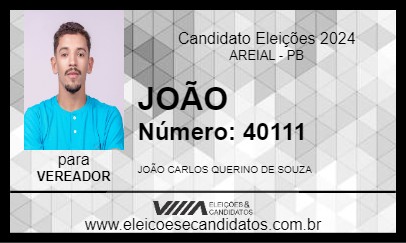 Candidato JOÃO 2024 - AREIAL - Eleições