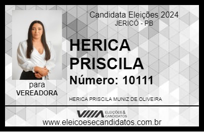 Candidato HERICA PRISCILA 2024 - JERICÓ - Eleições