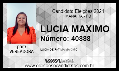 Candidato LUCIA MAXIMO 2024 - MANAÍRA - Eleições