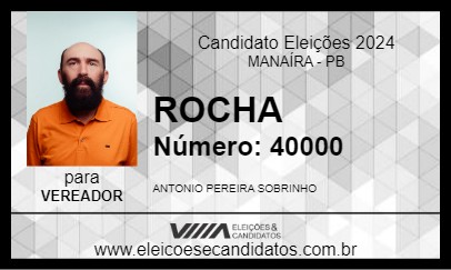 Candidato ROCHA 2024 - MANAÍRA - Eleições