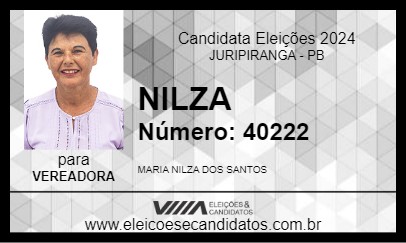 Candidato NILZA 2024 - JURIPIRANGA - Eleições