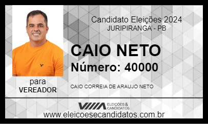 Candidato CAIO NETO 2024 - JURIPIRANGA - Eleições