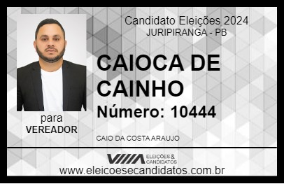 Candidato CAIOCA DE CAINHO 2024 - JURIPIRANGA - Eleições