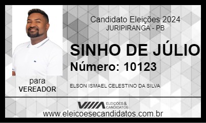 Candidato SINHO DE JÚLIO 2024 - JURIPIRANGA - Eleições