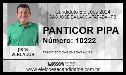 Candidato PANTICOR PIPA 2024 - SÃO JOSÉ DA LAGOA TAPADA - Eleições