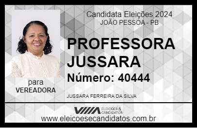 Candidato PROFESSORA  JUSSARA 2024 - JOÃO PESSOA - Eleições