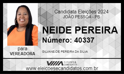 Candidato NEIDE PEREIRA 2024 - JOÃO PESSOA - Eleições