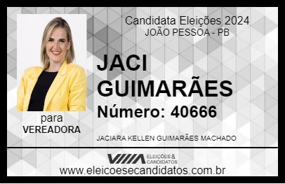 Candidato JACI GUIMARÃES 2024 - JOÃO PESSOA - Eleições