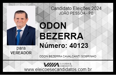 Candidato ODON BEZERRA 2024 - JOÃO PESSOA - Eleições