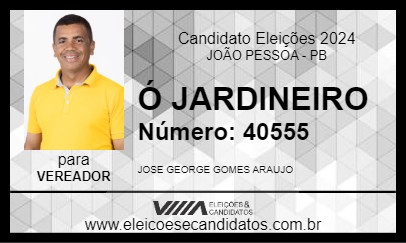 Candidato Ó JARDINEIRO 2024 - JOÃO PESSOA - Eleições